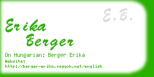 erika berger business card